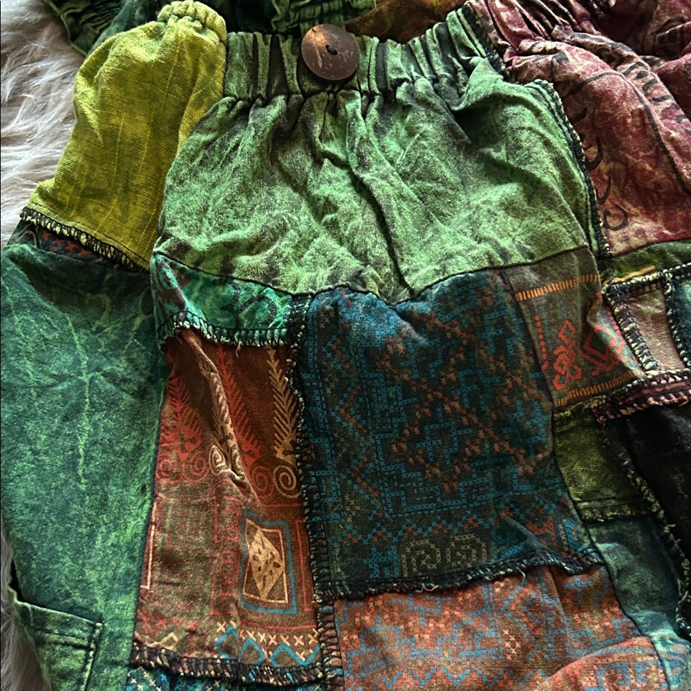 Patchwork Green Overalls - image 6